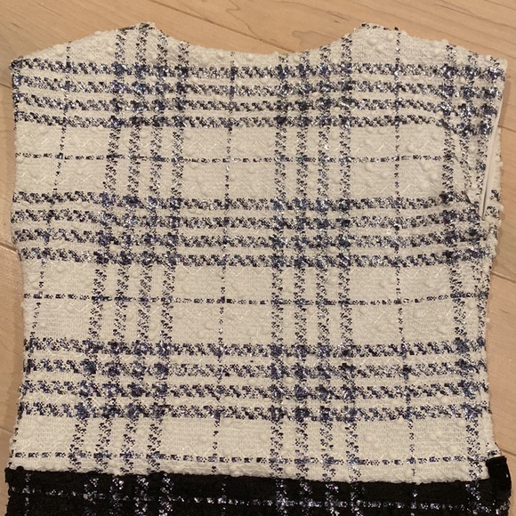 Les Tout Petits made in usa girls silver shimmer white black Pearl waist dress - Picture 12 of 13